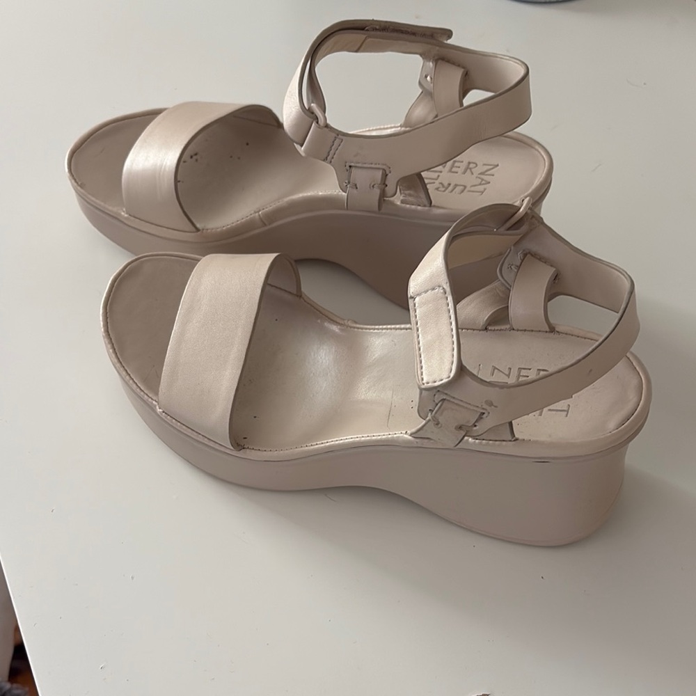 Elegant Beige Platform Sandals
